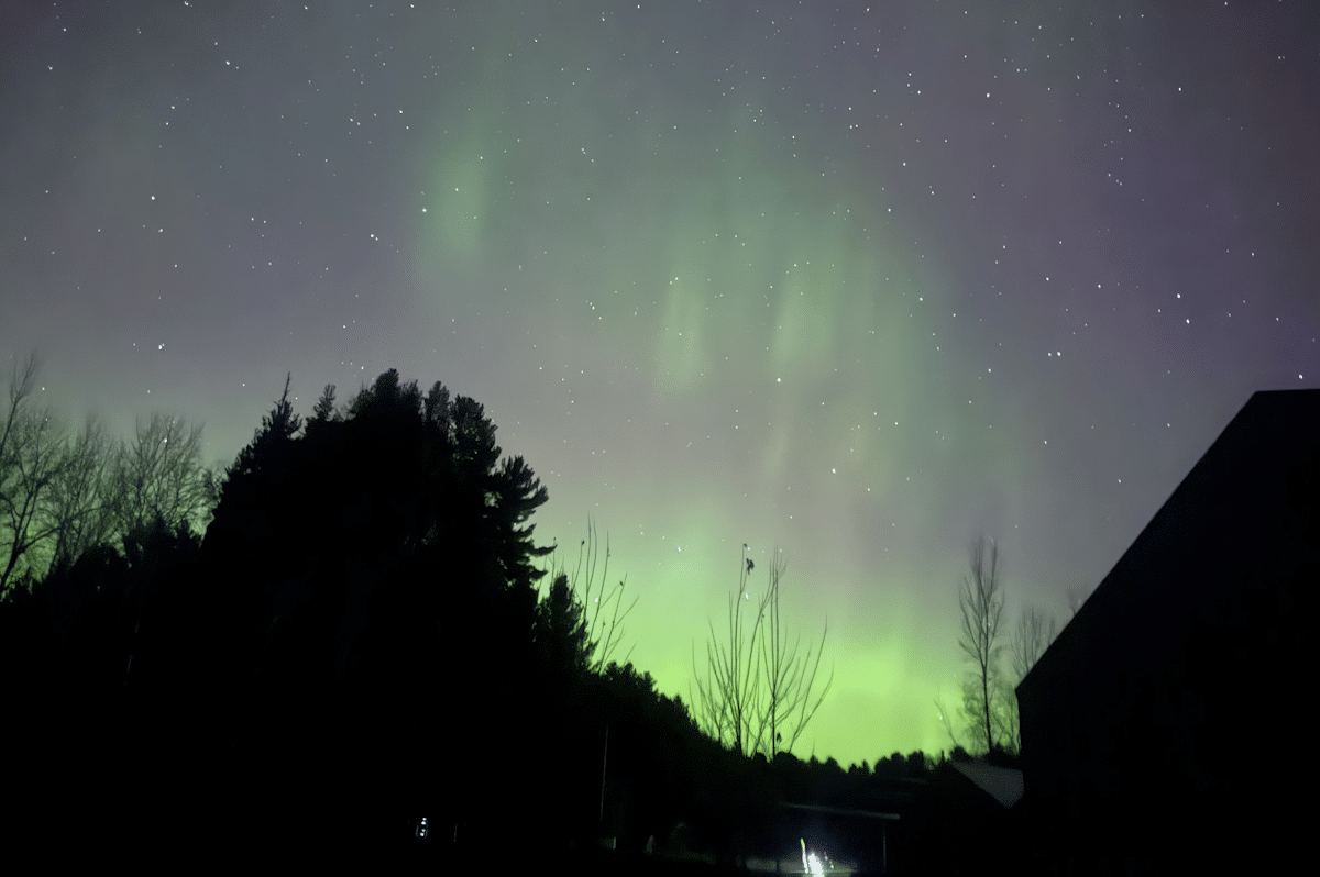 Northern lights from the campground Northern lights
